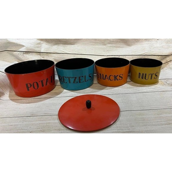 Other - Vintage Japan ISCO Retro MCM Nesting Bowls Chips Nuts Pretzels Snacks Lacquered